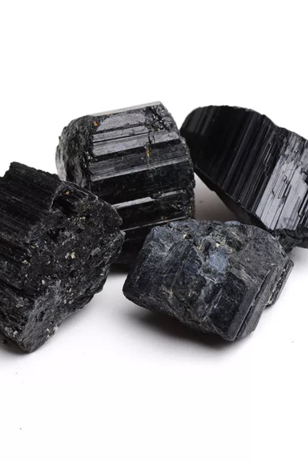 Natural Black Tourmaline Raw Mineral Specimens Irregular Crystal