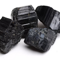 Natural Black Tourmaline Raw Mineral Specimens Irregular Crystal