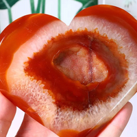 1pc Natural Carnelian Crystal Heart Spiritual Meditation Feng Shui Druzy Home Ornament