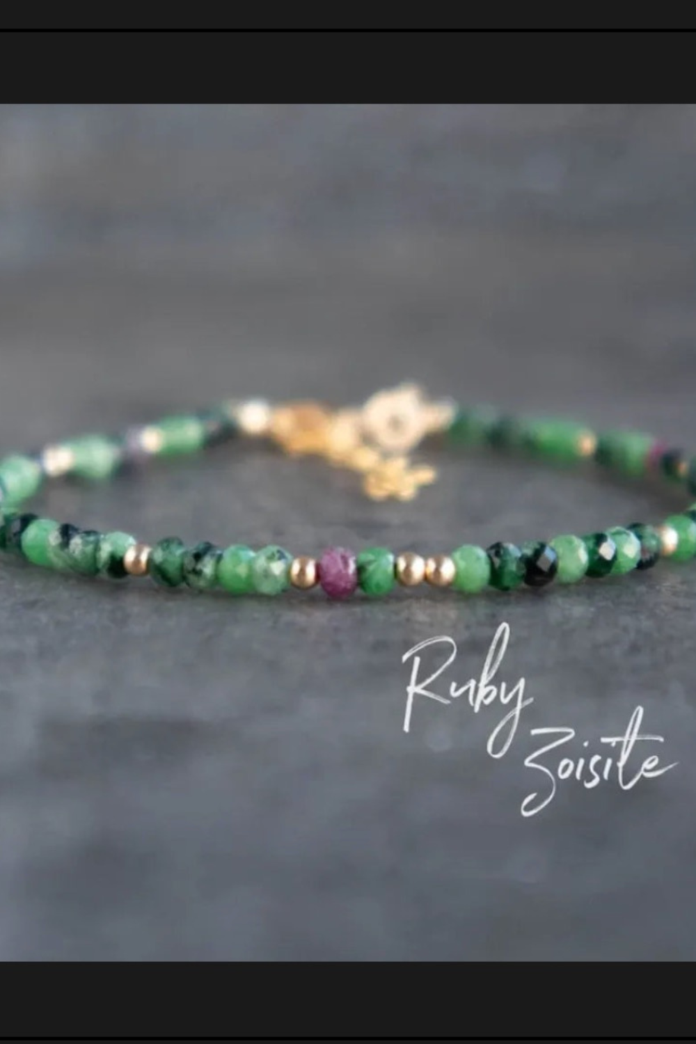 Ruby in Zoisite Bracelet Grief Healing Bracelet Beaded Crystal Bracelets