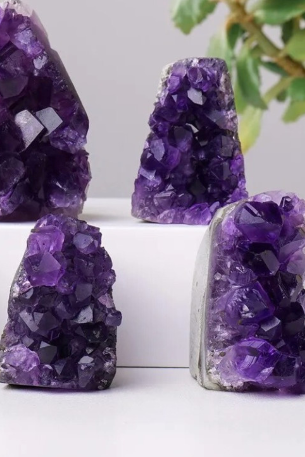 Natural Stone Amethyst Cluster Geode