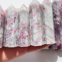 Natural Crystal Tower Plum Blossom Tourmaline Crystal Point