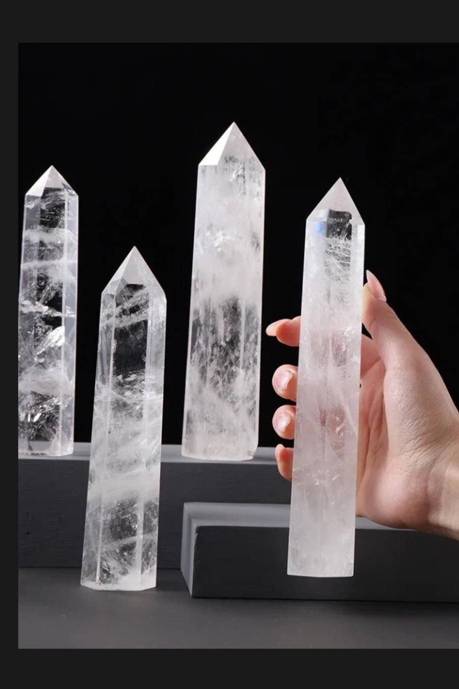 Natural Large Clear Quartz Tower