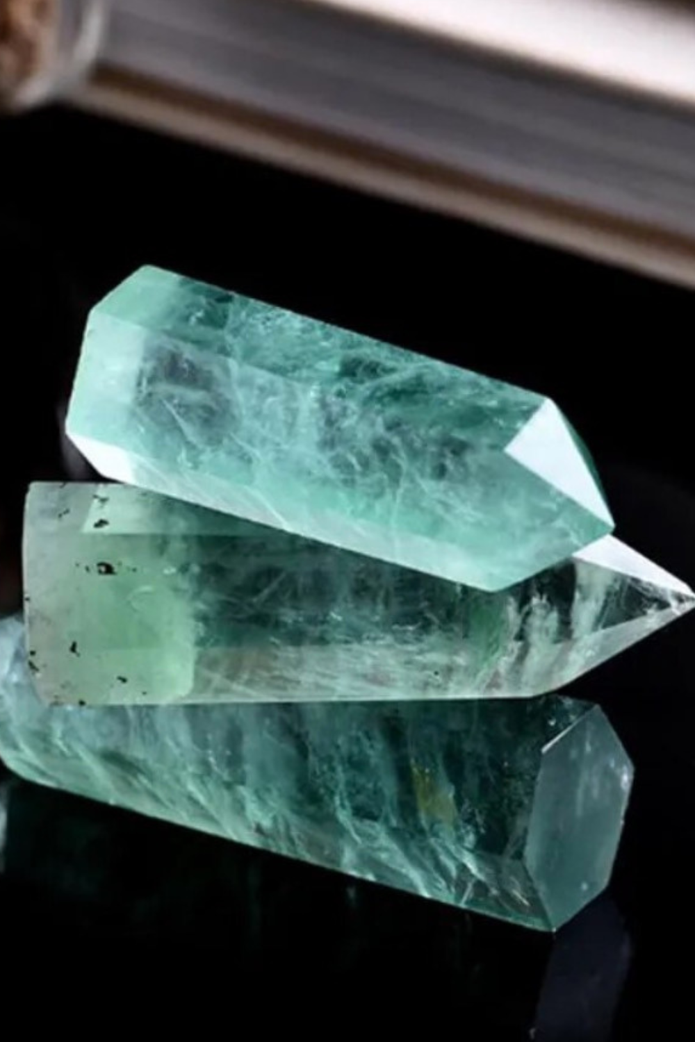 Natural Green Fluorite Tower