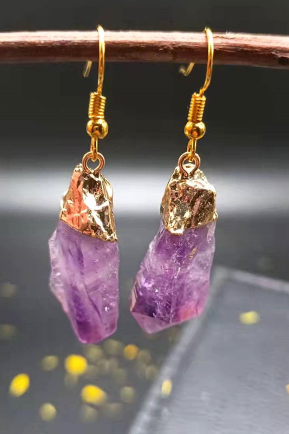 Natural Amethyst Earrings