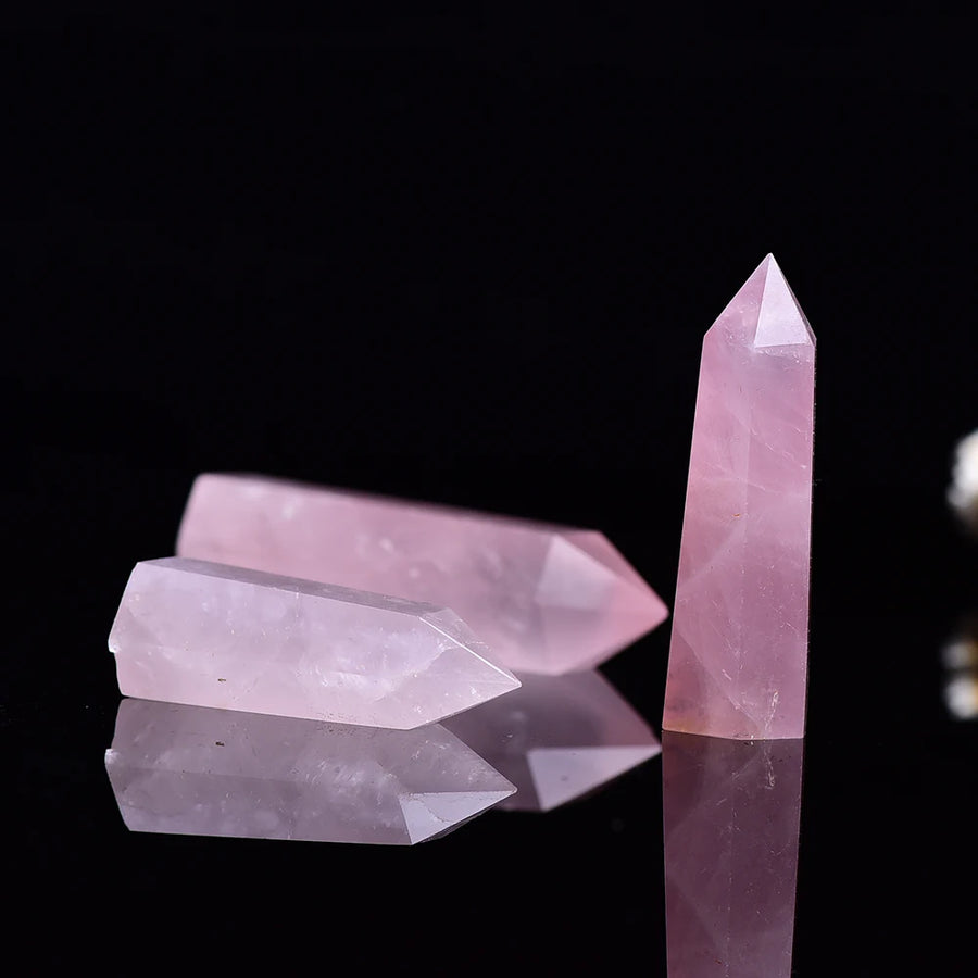 Natural Rose Quartz Tower