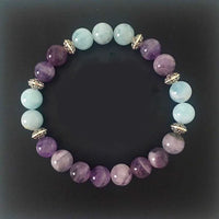 Natural Aquamarine Amethyst Crystal Bracelet