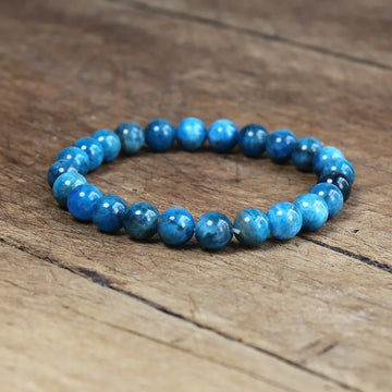 8mm Natural Stone Apatite Bracelet Handmade