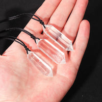 Natural Clear Quartz Double Point Necklace