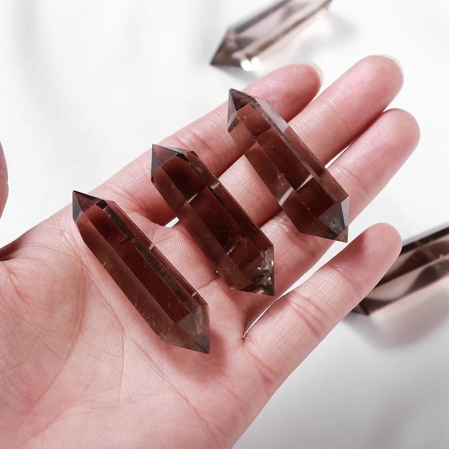 Natural Smokey Quartz Double Point