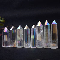 Natural Aura Clear Quartz Tower