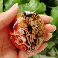 Natural Lace Stone Sardonyx Agate Palm Hand Play Witchcraft Supplies Meditation Spiritual Decor Home Decoration