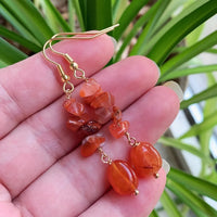 Reiki Natural Crystal Drop Earrings