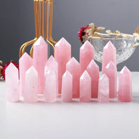 Natural Rose Quartz Tower