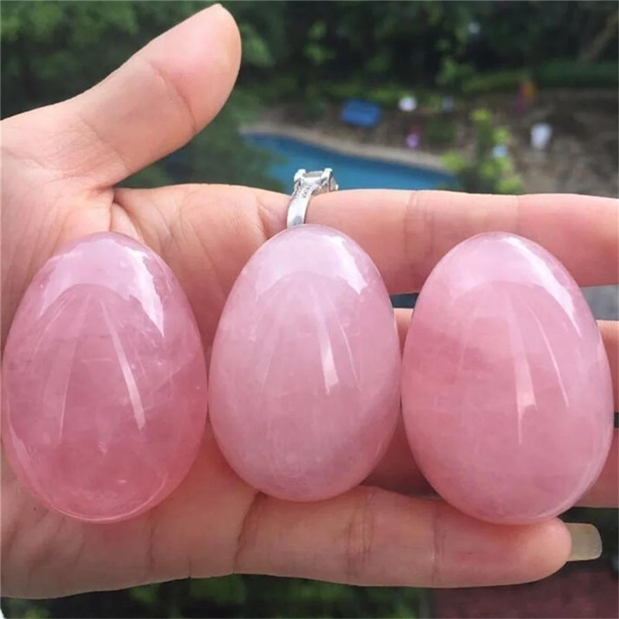 Natural Rose Quartz Palm Stone