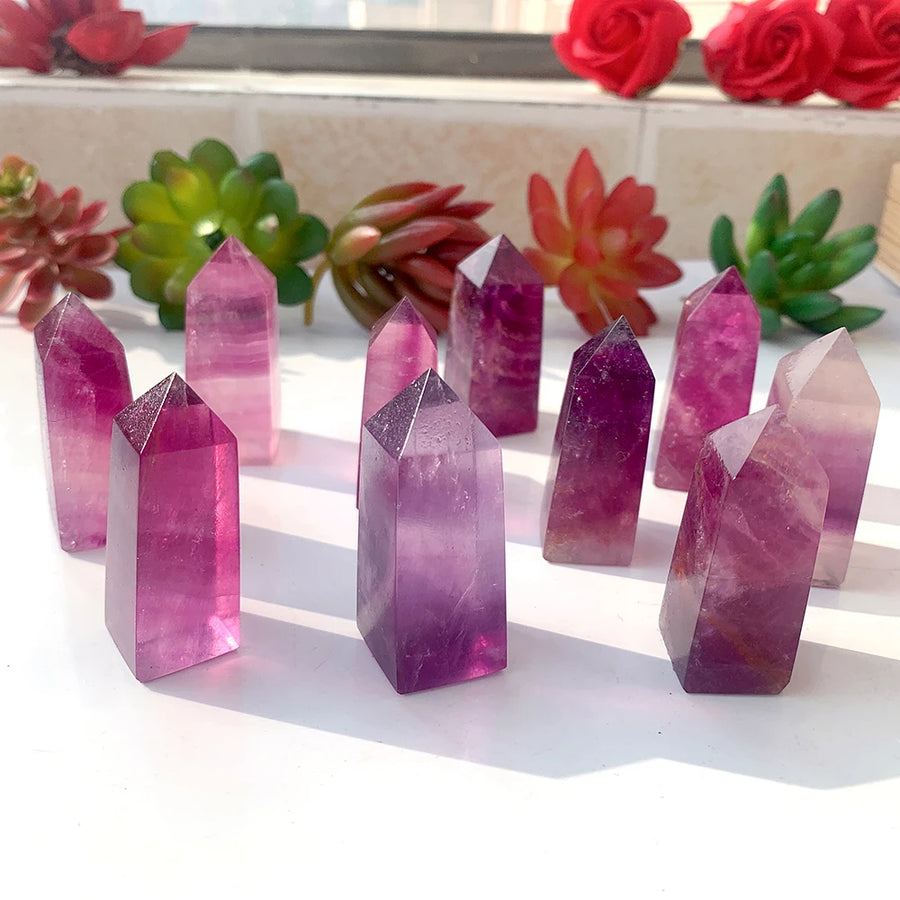 Natural Purple Fluorite Tower