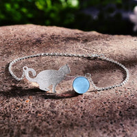 925 Sterling Silver Natural Aquamarine Bracelet