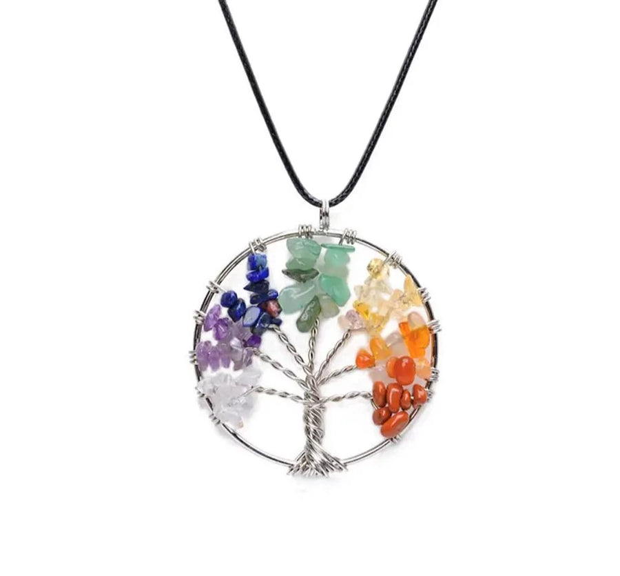 7 Chakra Tree Of Life Pendant Necklace