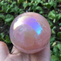 Aura Rose Quartz Sphere