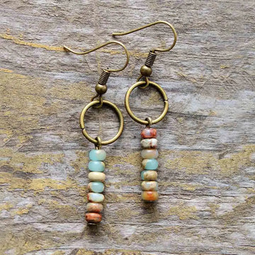 Vintage Natural Stone Bohemian Dangle Earring