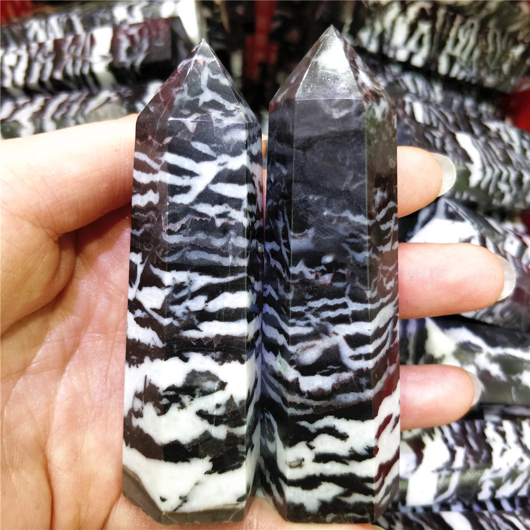 Natural Zebra Jasper Tower