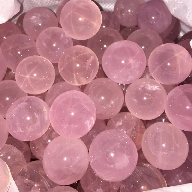 Natural Star Rose Quartz Sphere