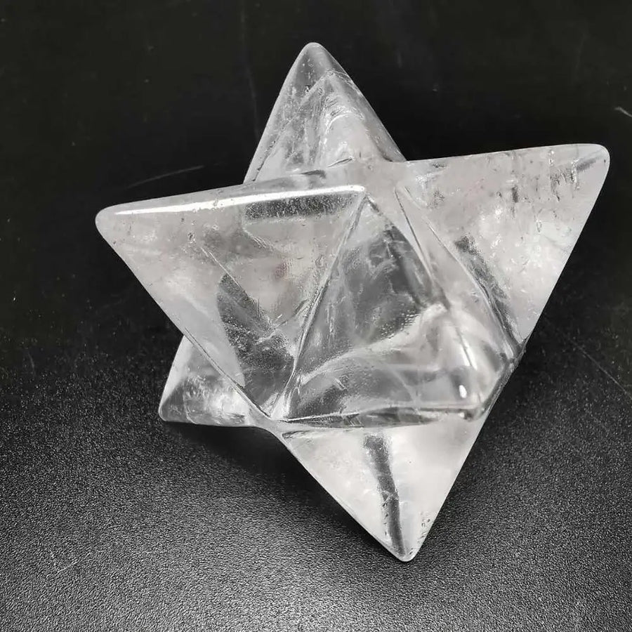 Natural Clear Quartz Merkaba Star