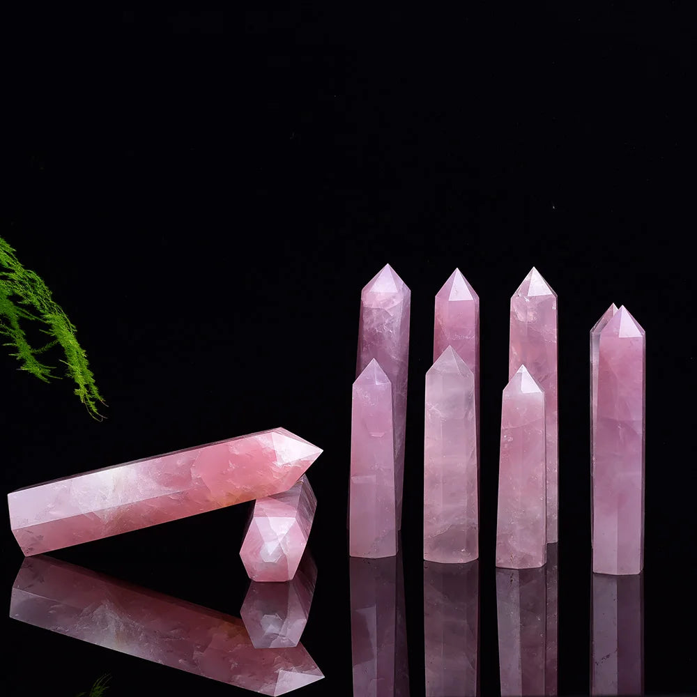 Big Natural Rose Quartz Tower