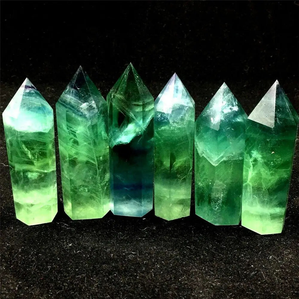 Natural Green Fluorite Tower