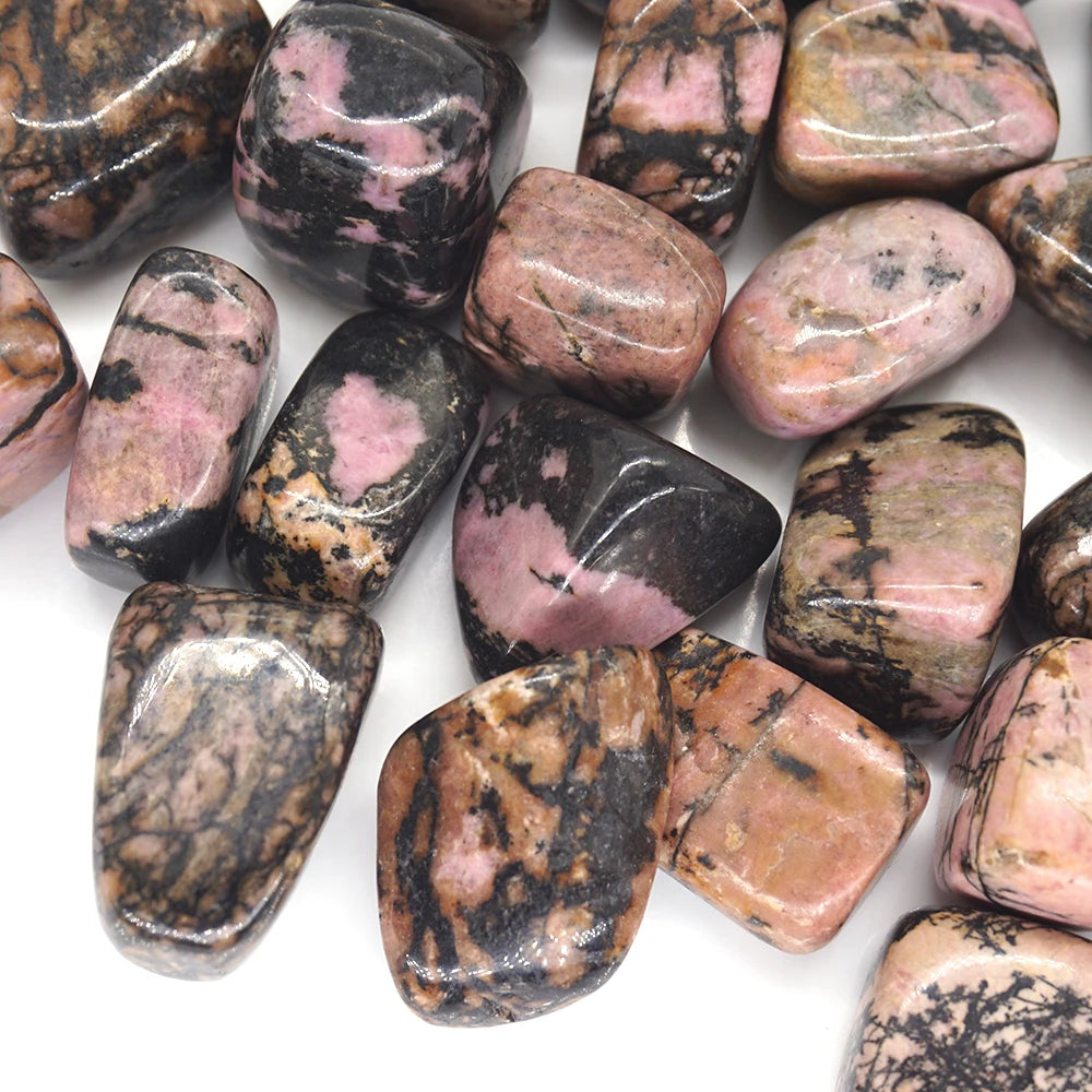 Natural Black Pink Rhodonite Tumble