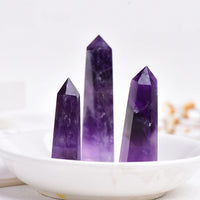 Natural Uruguay Dark Purple Amethyst Tower