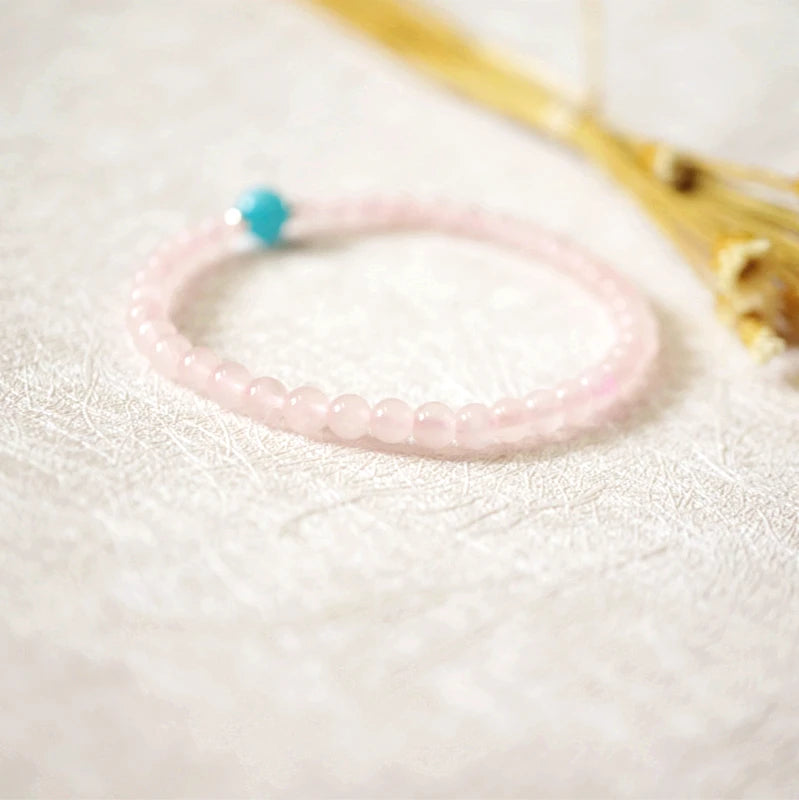 Natural Rose Quartz Amazonite Bracelet