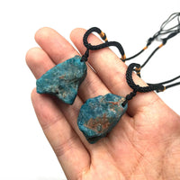 Natural Raw Blue Apatite Necklace