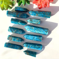 Natural Blue Apatite Tower