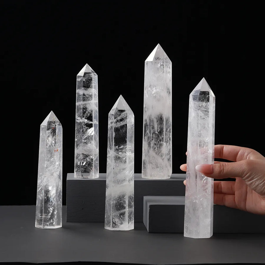 Natural Large Clear Quartz Tower