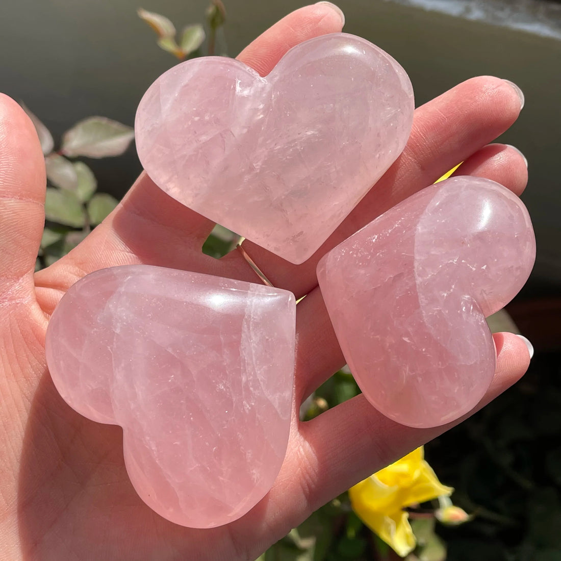 Natural Rose Quartz Heart