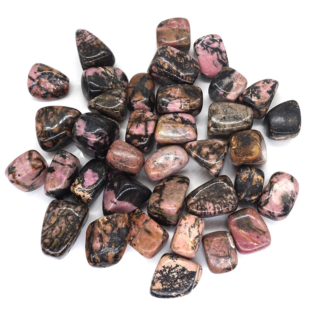 Natural Black Pink Rhodonite Tumble