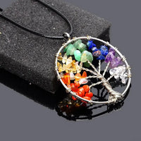 7 Chakra Tree Of Life Pendant Necklace