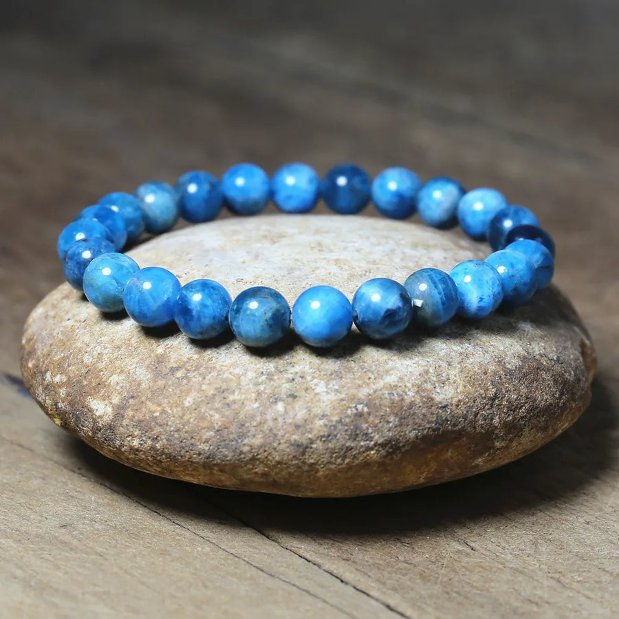 8mm Natural Stone Apatite Bracelet Handmade