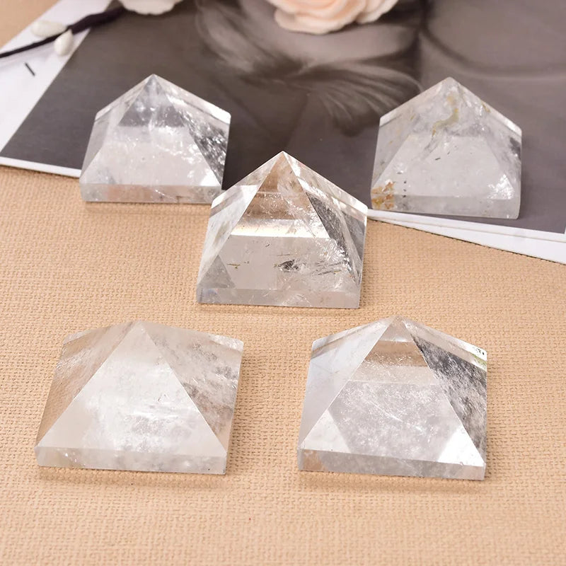 Natural Clear Quartz Pyramid