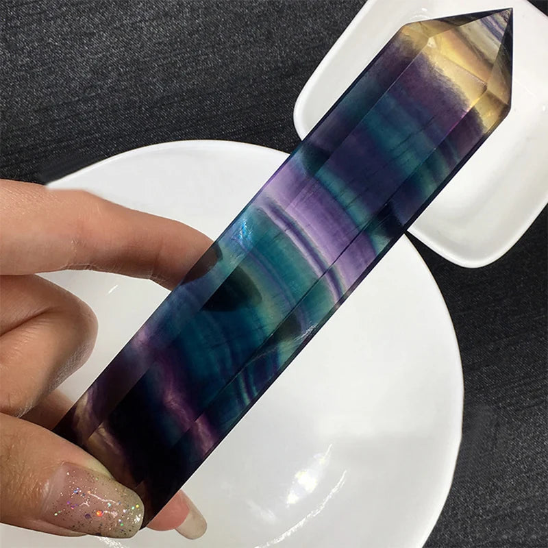 Natural Rainbow Fluorite Tower