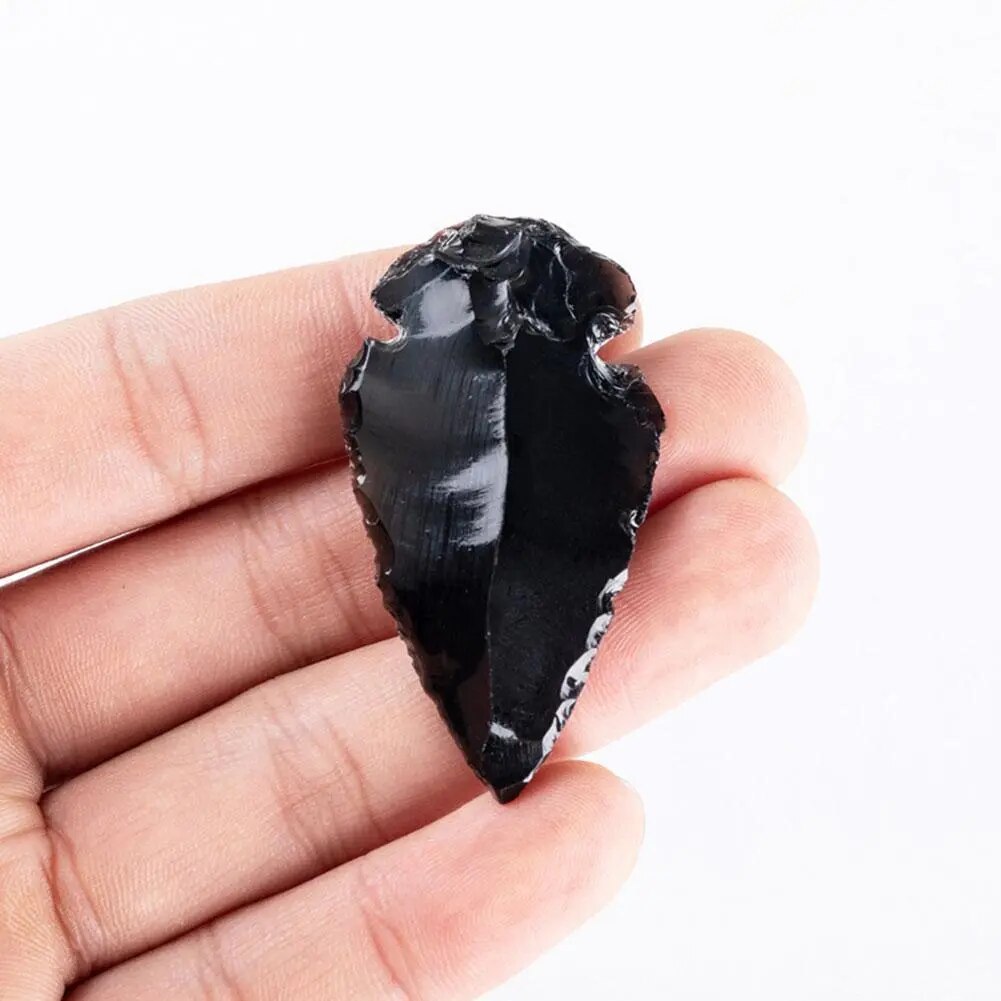 Natural Black Obsidian Feather