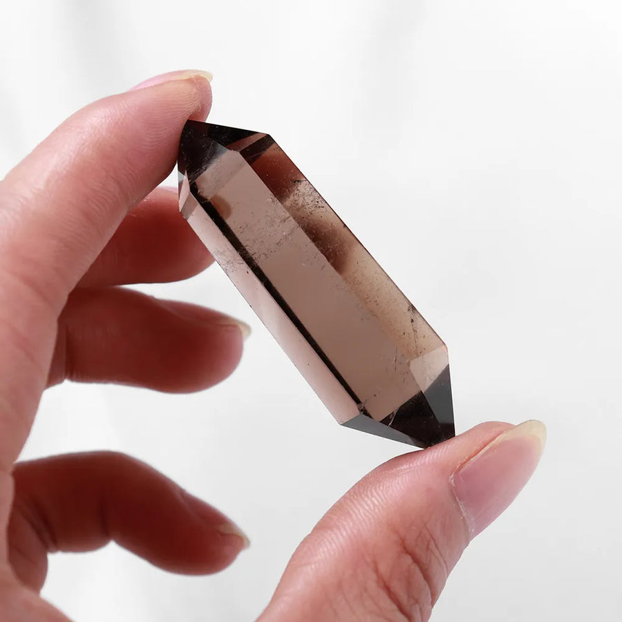 Natural Smokey Quartz Double Point