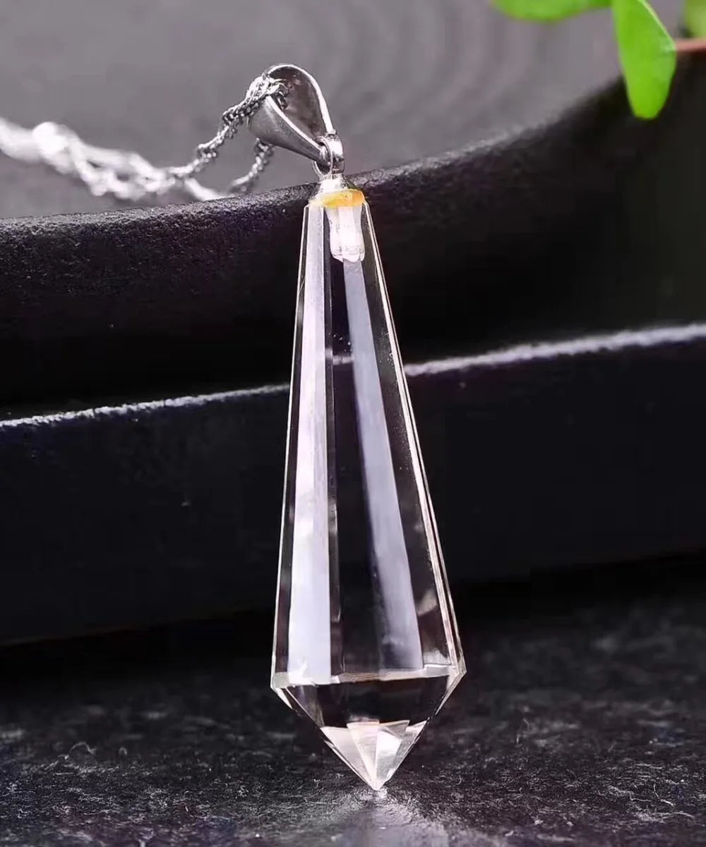 High Quality Clear Quartz Necklace Pendulum