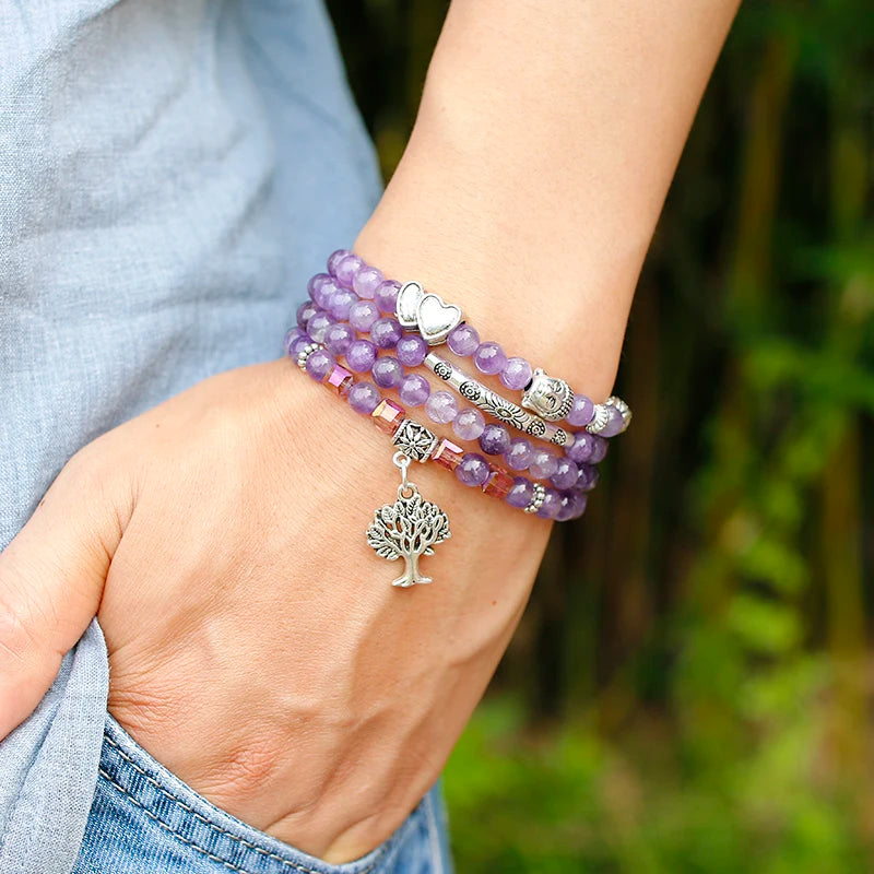 Natural Amethyst Bracelet Amethyst Necklace