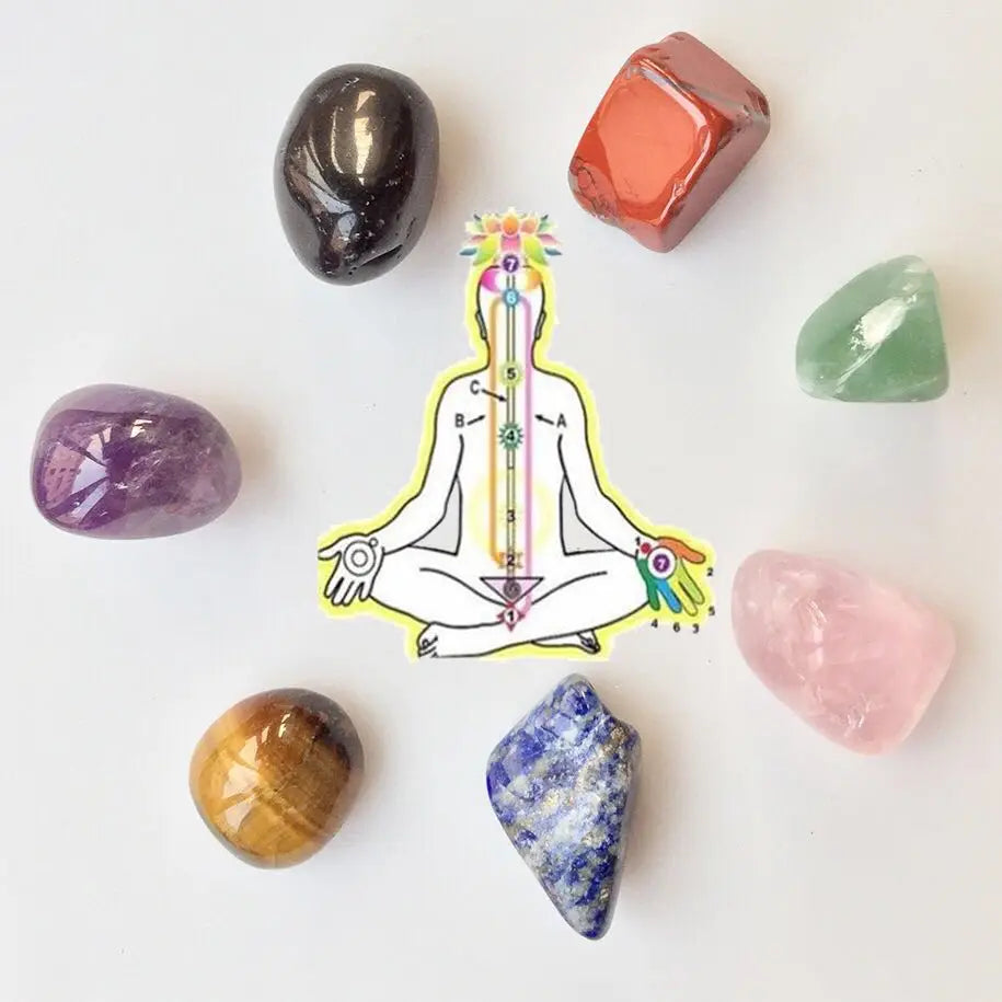 Natural Crystal 7 Chakra Stone Set