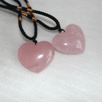 Natural Rose Quartz Heart Necklace