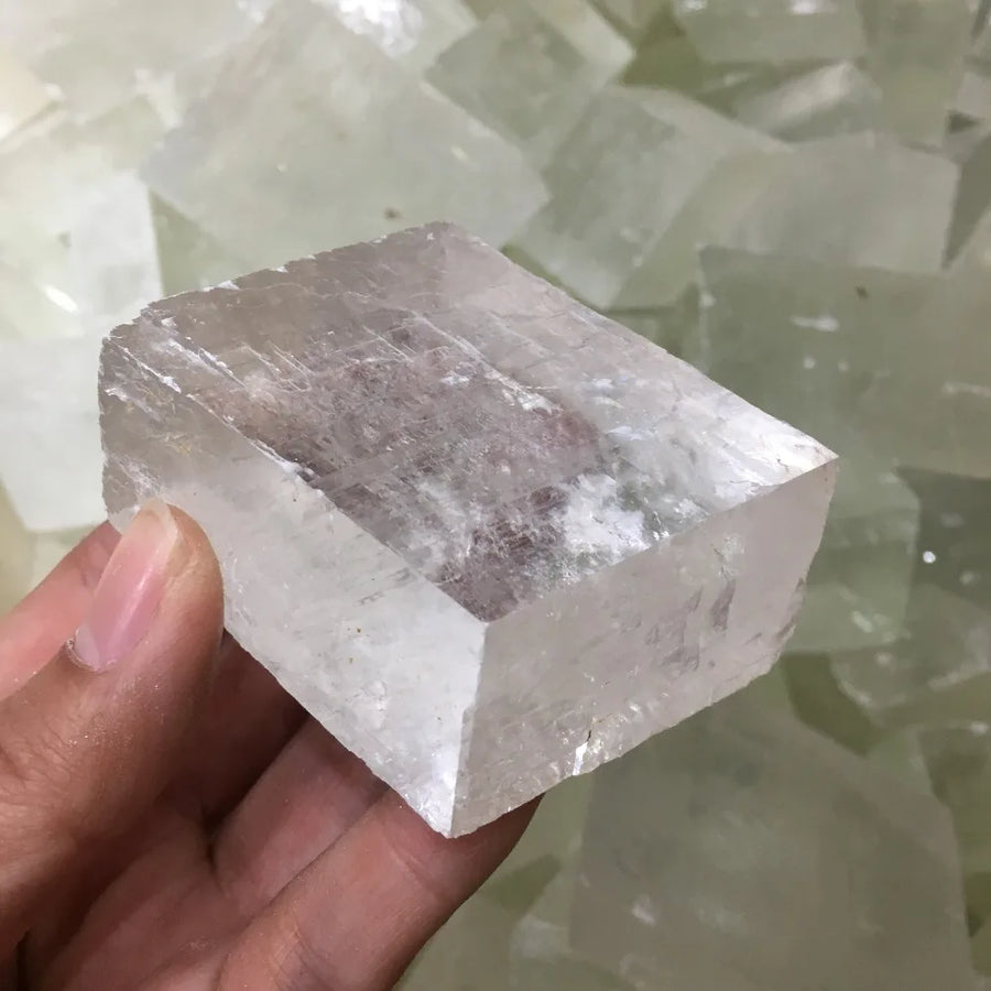 Natural Raw White Calcite Iceland Spar