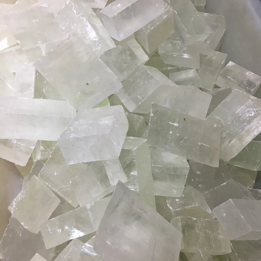 Natural Raw White Calcite Iceland Spar