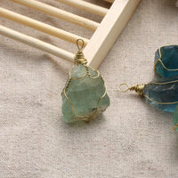 Natural Blue Fluorite Pendant